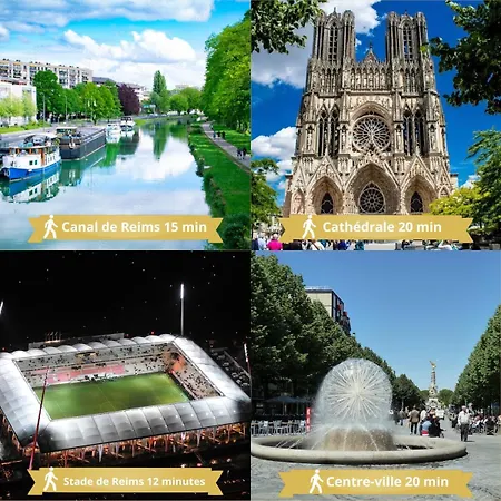 Apartamento Un Cocon Paisible Avec Balnéo Proche Centre Reims